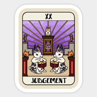 Judgemental INFJ Tarot Vintage English Spot Rabbit Easter Celebration Sticker